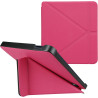 kwmobile Étui Compatible avec Kobo Libra 2 Coque - Étui à Rabat magnétique Tablette eReader Similicuir - Rose Fluo