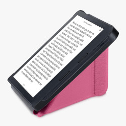 kwmobile Étui Compatible avec Kobo Libra 2 Coque - Étui à Rabat magnétique Tablette eReader Similicuir - Rose Fluo