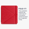 kwmobile Étui Compatible avec Kobo Libra 2 Coque - Étui à Rabat magnétique Tablette eReader Similicuir - Rouge