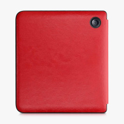kwmobile Étui Compatible avec Kobo Libra 2 Coque - Étui à Rabat magnétique Tablette eReader Similicuir - Rouge