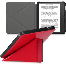 kwmobile Étui Compatible avec Kobo Libra 2 Coque - Étui à Rabat magnétique Tablette eReader Similicuir - Rouge