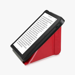 kwmobile Étui Compatible avec Kobo Libra 2 Coque - Étui à Rabat magnétique Tablette eReader Similicuir - Rouge
