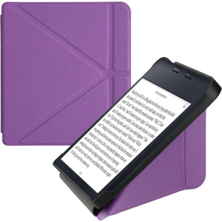 kwmobile Étui Compatible avec Kobo Libra 2 Coque - Étui à Rabat magnétique Tablette eReader Similicuir - Violet