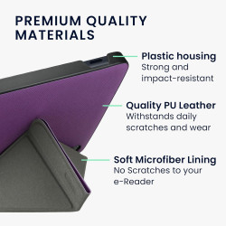 kwmobile Étui Compatible avec Kobo Libra 2 Coque - Étui à Rabat magnétique Tablette eReader Similicuir - Violet