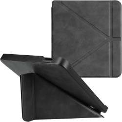 kwmobile Étui Compatible avec Kobo Libra 2 Coque - Étui à Rabat magnétique Tablette eReader Similicuir - Anthracite