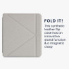 kwmobile Étui Compatible avec Kobo Libra 2 Coque - Étui à Rabat magnétique Tablette eReader Similicuir - argenté