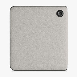 kwmobile Étui Compatible avec Kobo Libra 2 Coque - Étui à Rabat magnétique Tablette eReader Similicuir - argenté