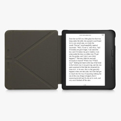 kwmobile Étui Compatible avec Kobo Libra 2 Coque - Étui à Rabat magnétique Tablette eReader Similicuir - argenté
