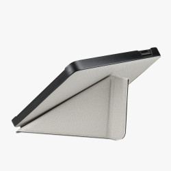 kwmobile Étui Compatible avec Kobo Libra 2 Coque - Étui à Rabat magnétique Tablette eReader Similicuir - argenté