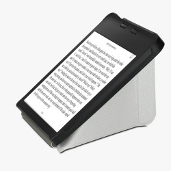 kwmobile Étui Compatible avec Kobo Libra 2 Coque - Étui à Rabat magnétique Tablette eReader Similicuir - argenté