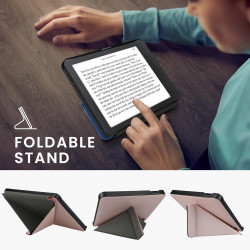 kwmobile Étui Compatible avec Kobo Libra 2 Coque - Étui à Rabat magnétique Tablette eReader Similicuir - Or Rose