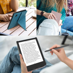 kwmobile Étui Compatible avec Kobo Libra 2 Coque - Étui à Rabat magnétique Tablette eReader Similicuir - Or Rose