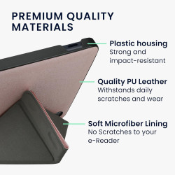 kwmobile Étui Compatible avec Kobo Libra 2 Coque - Étui à Rabat magnétique Tablette eReader Similicuir - Or Rose