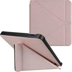 kwmobile Étui Compatible avec Kobo Libra 2 Coque - Étui à Rabat magnétique Tablette eReader Similicuir - Or Rose