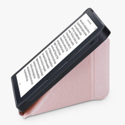 kwmobile Étui Compatible avec Kobo Libra 2 Coque - Étui à Rabat magnétique Tablette eReader Similicuir - Or Rose