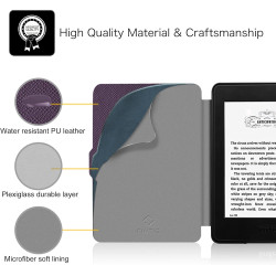 Fintie étui pour 6" kindle paperblanc 2012-2017 (modèle: ey21, dp75sdi), coque fine légère avec réveil/veille auto (n'est pas co