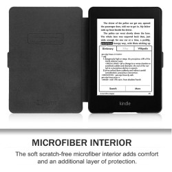 Fintie étui pour 6" kindle paperblanc 2012-2017 (modèle: ey21, dp75sdi), coque fine légère avec réveil/veille auto (n'est pas co