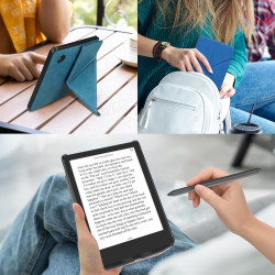 kwmobile Étui Compatible avec Pocketbook Verse/Pro/Color/Vivlio Light/Light HD Coque - Étui à Rabat magnétique Tablette eReader 