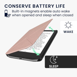 kwmobile Étui Compatible avec Pocketbook Verse/Pro/Color/Vivlio Light/Light HD Coque - Étui à Rabat magnétique Tablette eReader 