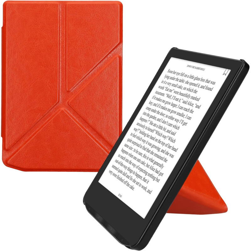 Kwmobile étui compatible avec pocketbook verse/pro/color/vivlio light/light hd coque - étui à rabat magnétique tablette ereader 
