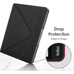 Forefront Cases Étui pour Kobo Forma (Modèle:2018) - Étui de Support Pliant (Style Origami) - Mince et Léger, Fonction Automatiq