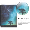 kwmobile Étui Compatible avec Kobo Glo HD/Touch 2.0 Coque - Étui à Rabat magnétique Tablette eReader Similicuir - Bleu-Gris-Noir