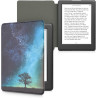 kwmobile Étui Compatible avec Kobo Glo HD/Touch 2.0 Coque - Étui à Rabat magnétique Tablette eReader Similicuir - Bleu-Gris-Noir