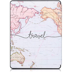kwmobile Étui Compatible avec Kobo Glo HD/Touch 2.0 Coque - Étui à Rabat magnétique Tablette eReader Similicuir - Noir-Multicolo