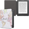 kwmobile Étui Compatible avec Kobo Glo HD/Touch 2.0 Coque - Étui à Rabat magnétique Tablette eReader Similicuir - Noir-Multicolo
