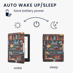 kwmobile Étui Compatible avec Kobo Glo HD/Touch 2.0 Coque - Étui à Rabat magnétique Tablette eReader Similicuir - Multicolore