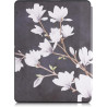 kwmobile Étui Compatible avec Kobo Glo HD/Touch 2.0 Coque - Étui à Rabat magnétique Tablette eReader Similicuir - Taupe-Blanc-Gr
