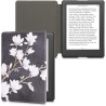 kwmobile Étui Compatible avec Kobo Glo HD/Touch 2.0 Coque - Étui à Rabat magnétique Tablette eReader Similicuir - Taupe-Blanc-Gr