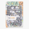 kwmobile Étui Compatible avec Kobo Glo HD/Touch 2.0 Coque - Étui à Rabat magnétique Tablette eReader Similicuir - Taupe-Blanc-Gr