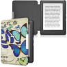 Kwmobile étui compatible avec kobo glo hd/touch 2.0 coque - étui à rabat magnétique tablette ereader similicuir - bleu-menthe gl