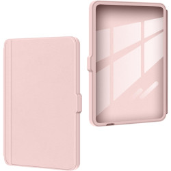 Giopuey coque compatible avec kobo clara colour/clara bw/clara 2e, étui en cuir, étui à rabat [coque arrière transparente pc tpu