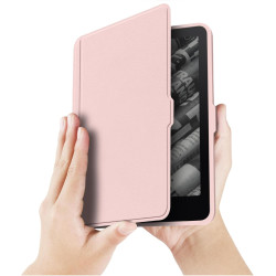 Giopuey coque compatible avec kobo clara colour/clara bw/clara 2e, étui en cuir, étui à rabat [coque arrière transparente pc tpu