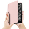 Giopuey coque compatible avec kobo clara colour/clara bw/clara 2e, étui en cuir, étui à rabat [coque arrière transparente pc tpu