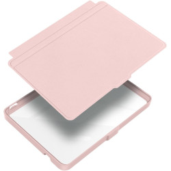 Giopuey coque compatible avec kobo clara colour/clara bw/clara 2e, étui en cuir, étui à rabat [coque arrière transparente pc tpu