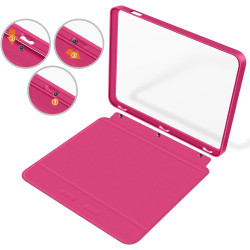 Giopuey coque compatible avec kobo libra colour/kobo libra 2, étui en cuir, étui à rabat [coque arrière transparente pc tpu] tex