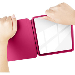 Giopuey coque compatible avec kobo libra colour/kobo libra 2, étui en cuir, étui à rabat [coque arrière transparente pc tpu] tex