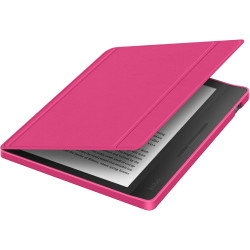 Giopuey coque compatible avec kobo libra colour/kobo libra 2, étui en cuir, étui à rabat [coque arrière transparente pc tpu] tex