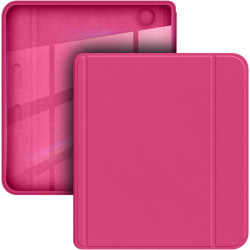 Giopuey coque compatible avec kobo libra colour/kobo libra 2, étui en cuir, étui à rabat [coque arrière transparente pc tpu] tex