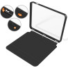 Giopuey coque compatible avec kobo libra colour/kobo libra 2, étui en cuir, étui à rabat [coque arrière transparente pc tpu] tex