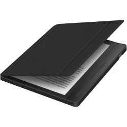 Giopuey coque compatible avec kobo libra colour/kobo libra 2, étui en cuir, étui à rabat [coque arrière transparente pc tpu] tex