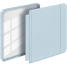 Giopuey coque compatible avec kobo libra colour/kobo libra 2, étui en cuir, étui à rabat [coque arrière transparente pc tpu] tex