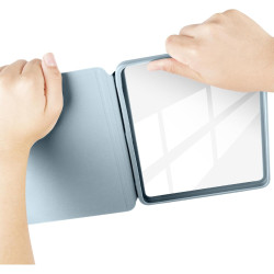 Giopuey coque compatible avec kobo libra colour/kobo libra 2, étui en cuir, étui à rabat [coque arrière transparente pc tpu] tex