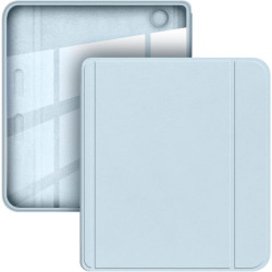 Giopuey coque compatible avec kobo libra colour/kobo libra 2, étui en cuir, étui à rabat [coque arrière transparente pc tpu] tex