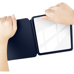 Giopuey coque compatible avec kobo libra colour/kobo libra 2, étui en cuir, étui à rabat [coque arrière transparente pc tpu] tex