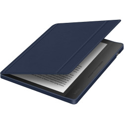 Giopuey coque compatible avec kobo libra colour/kobo libra 2, étui en cuir, étui à rabat [coque arrière transparente pc tpu] tex