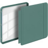 Giopuey coque compatible avec kobo libra colour/kobo libra 2, étui en cuir, étui à rabat [coque arrière transparente pc tpu] tex